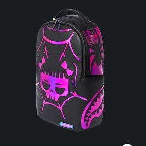 CAZZU IRIDESCENT CUT & SEW SPIDER SKULL SHARK BACKPACK (DLXV)"Sold out "